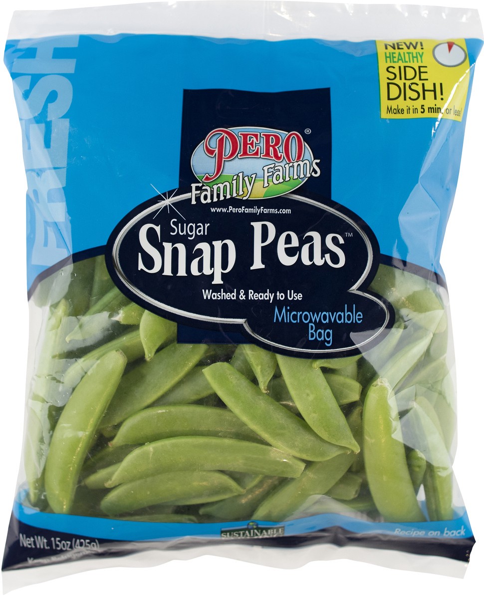 slide 1 of 9, Pero Family Farms Sugar Snap Peas, 15 oz