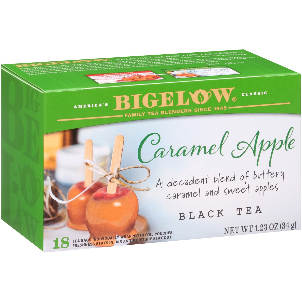 slide 3 of 9, Bigelow Caramel Apple Black Tea - 18 ct, 1.23 oz