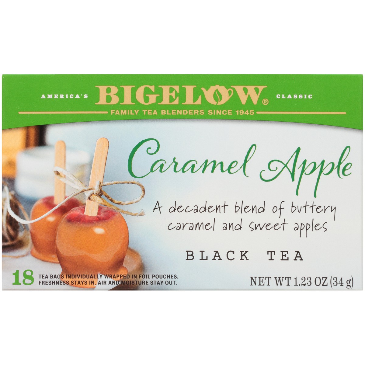 slide 5 of 9, Bigelow Caramel Apple Black Tea - 18 ct, 1.23 oz