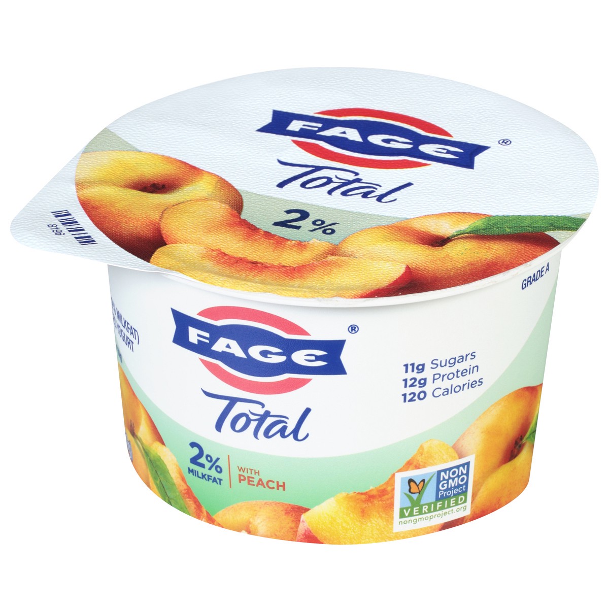 slide 3 of 9, Fage Total Greek Strained Yogurt with Peach 5.3 oz, 5.3 oz