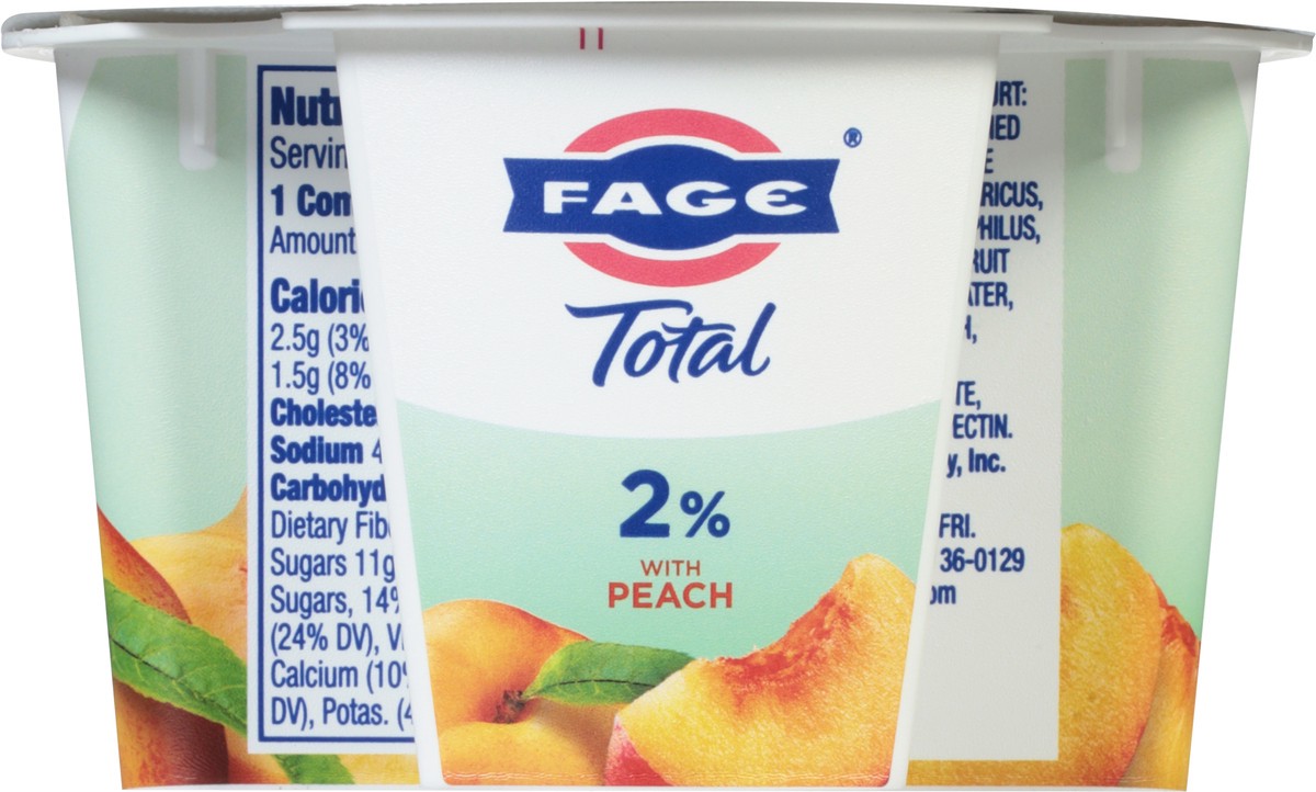 slide 5 of 9, Fage Total Greek Strained Yogurt with Peach 5.3 oz, 5.3 oz