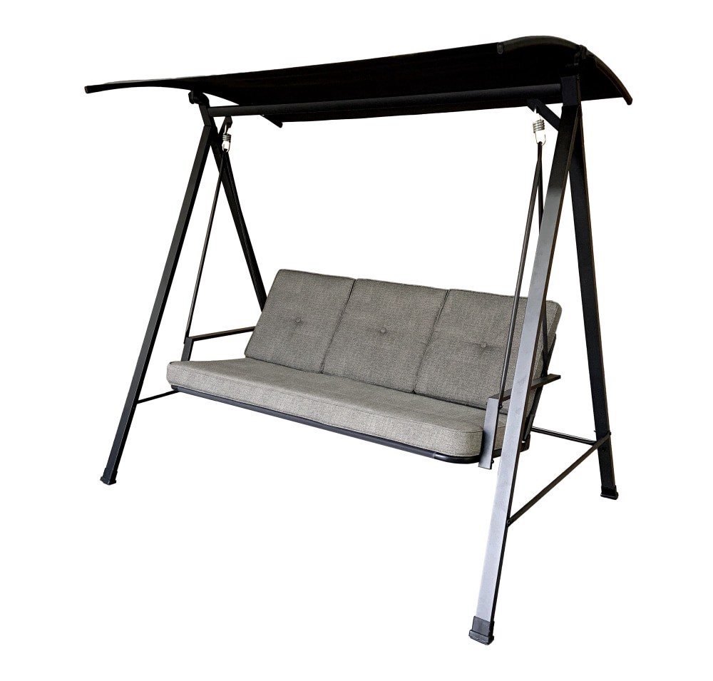 slide 1 of 1, HD Designs Outdoors Onyx Three Seat Cushion Swing, 1 ct