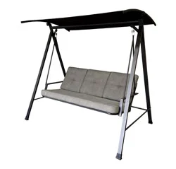 HD Designs Outdoors Onyx Three Seat Cushion Swing