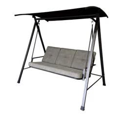 HD Designs Outdoors Onyx Three Seat Cushion Swing