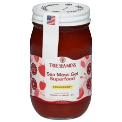 True Sea Moss Strawberry Sea Moss Gel Superfood 16 fl oz
