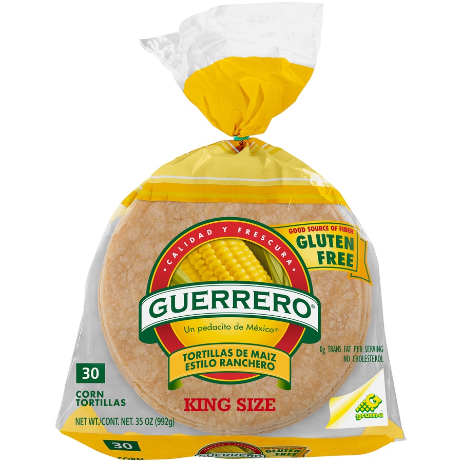 slide 1 of 3, Guerrero King Size High Lime Tortillas, 30 ct