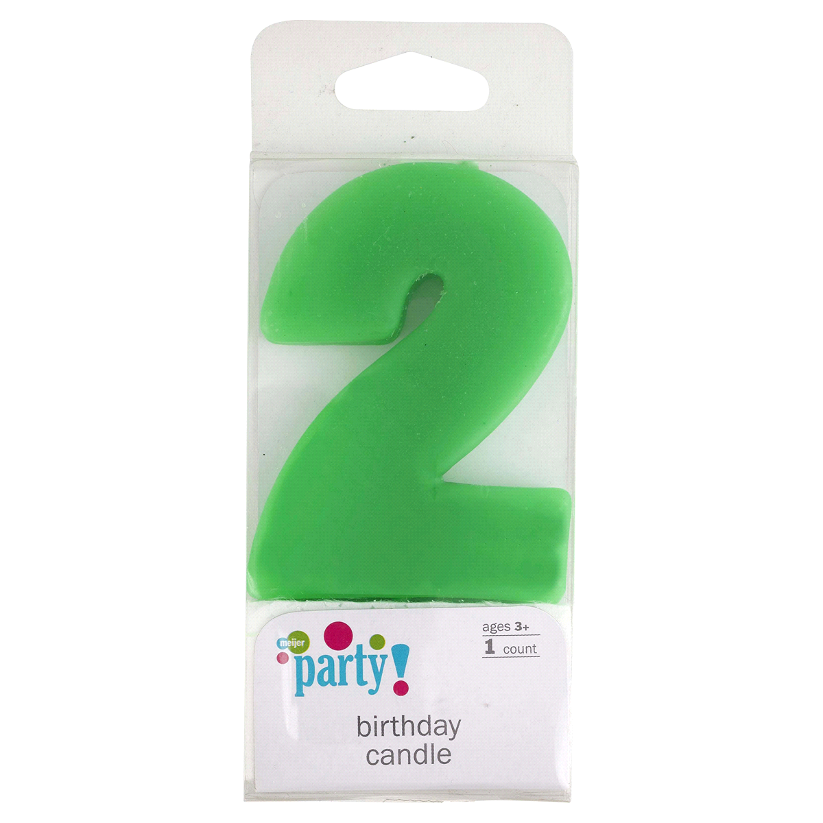 slide 1 of 2, Meijer Extra Large Birthday Candle, Number 2, 1 ct