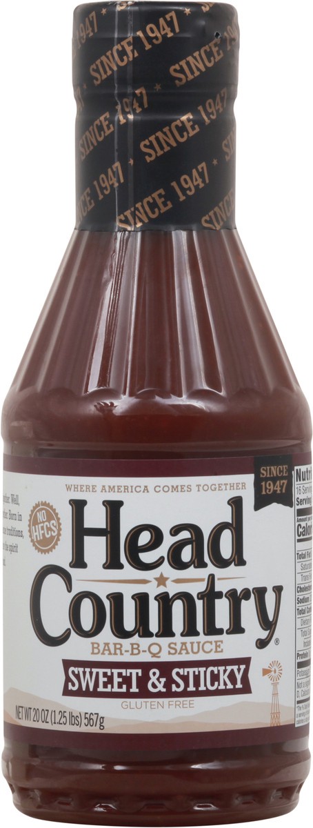 slide 10 of 14, Head Country Gluten Free Sweet & Sticky Bar-B-Q Sauce 20 oz, 20 oz