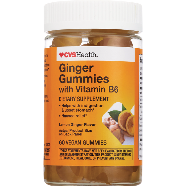 slide 1 of 1, Cvs Health Ginger & Vitamin B6 Gummies, 60 Ct, 60 ct