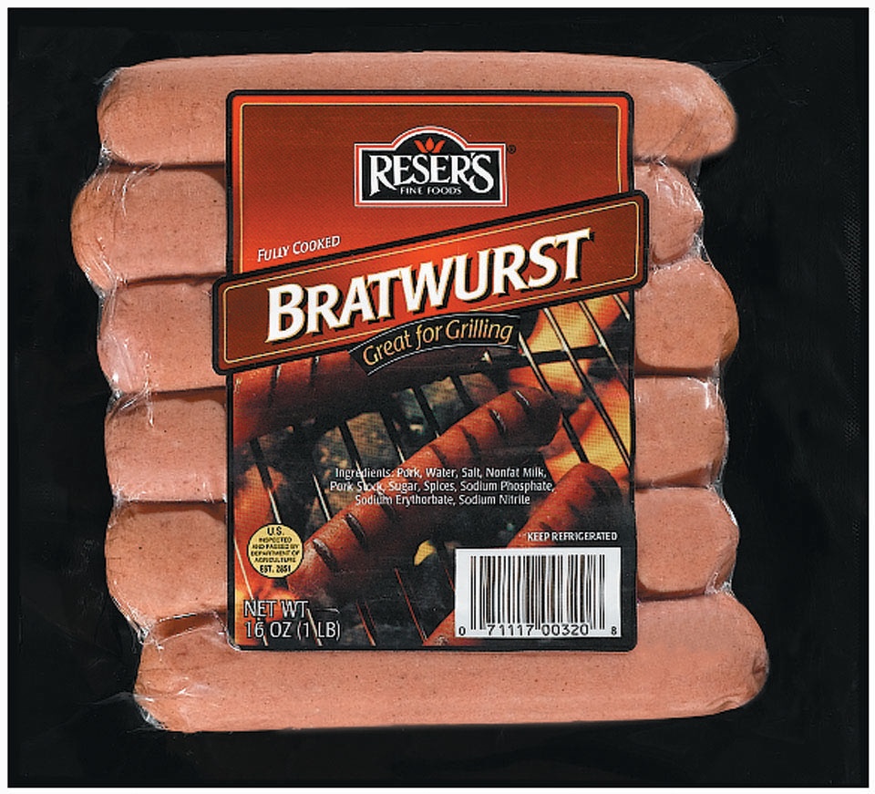 slide 1 of 1, Reser's Bratwurst Links, 1 lb