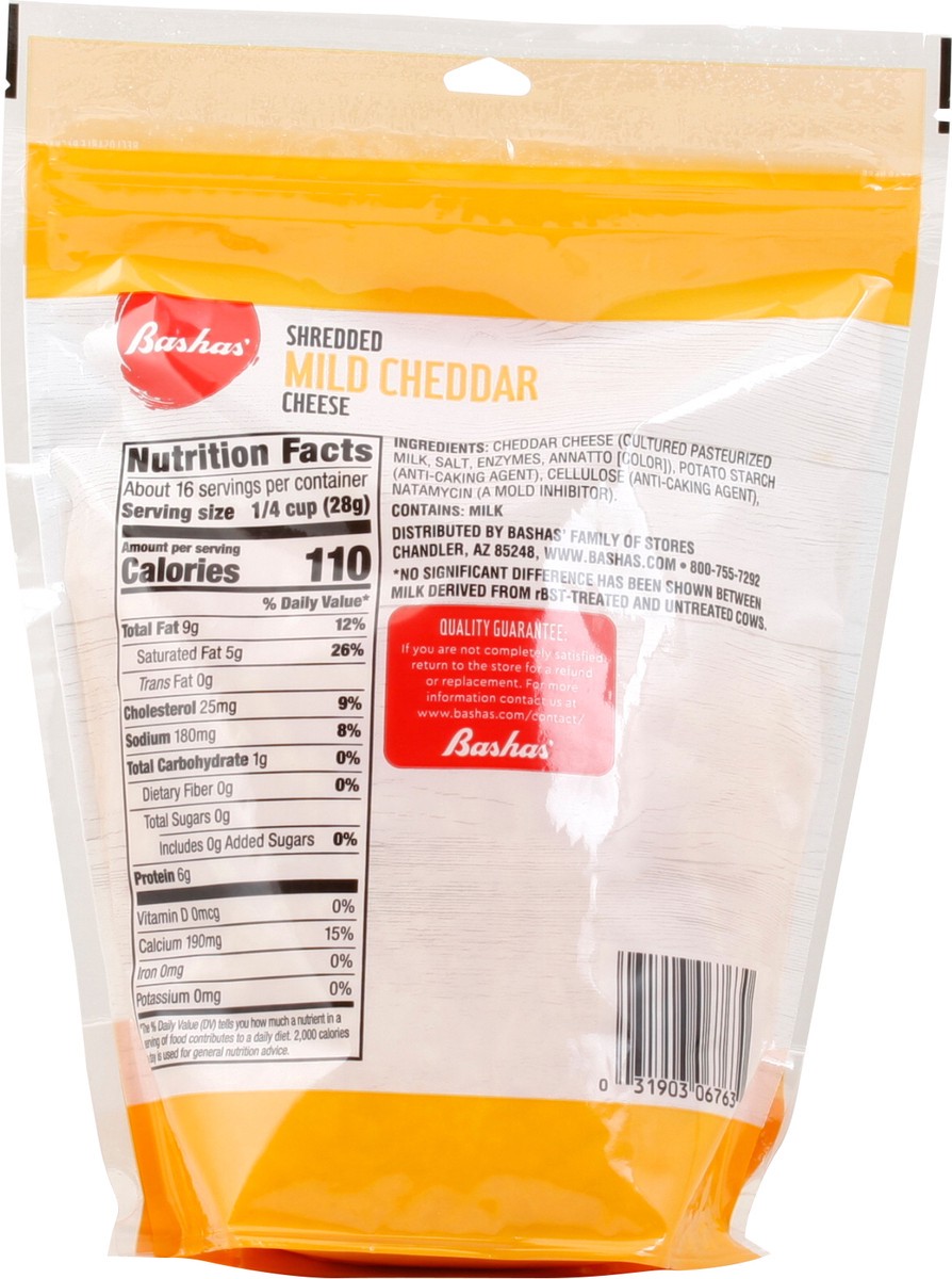 slide 10 of 14, Bashas Shred Mild Cheddar, 16 oz