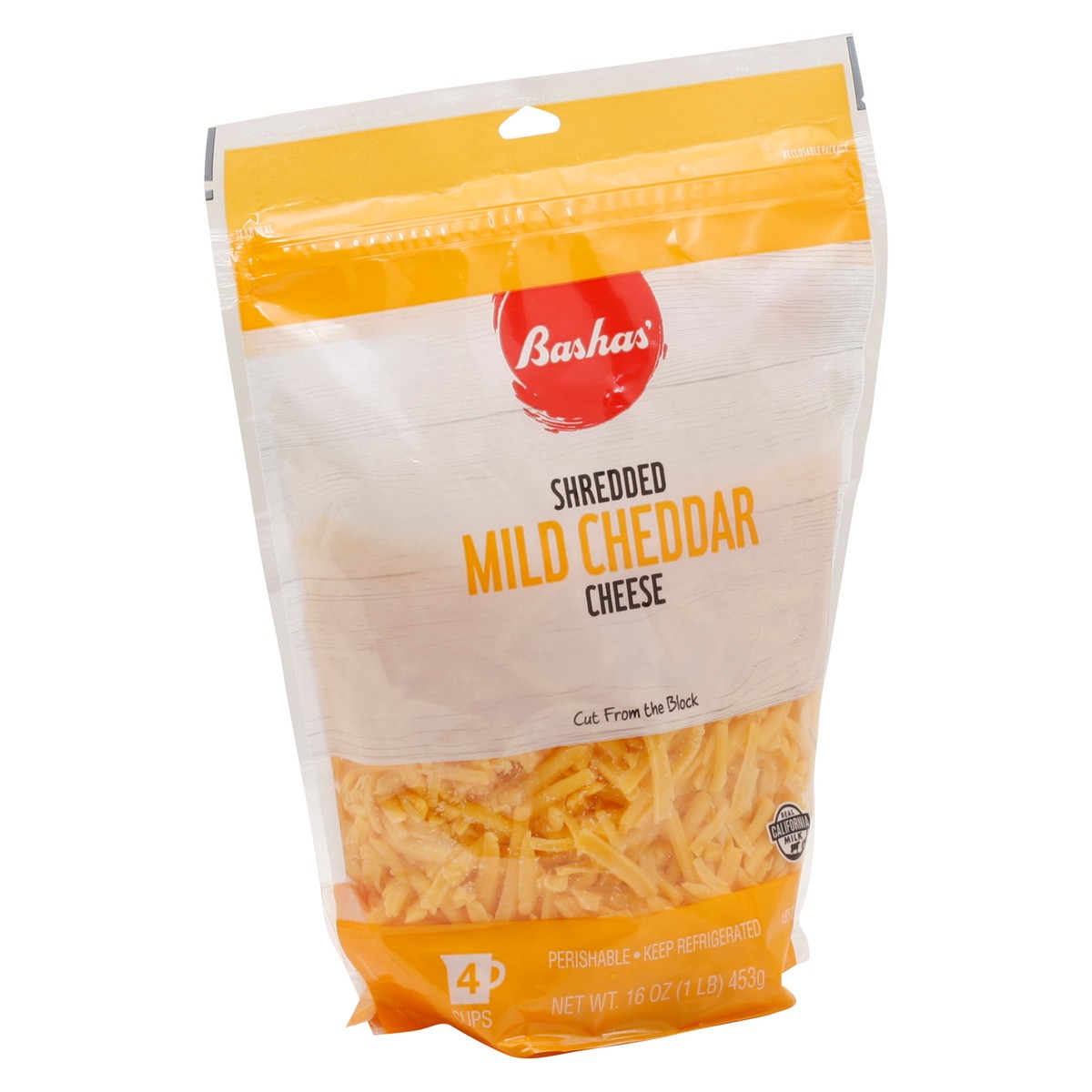 slide 7 of 14, Bashas Shred Mild Cheddar, 16 oz