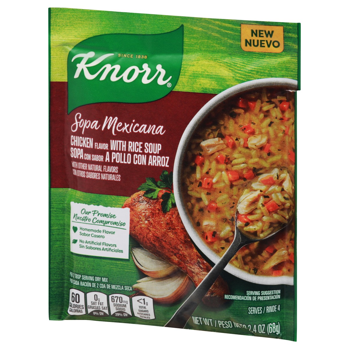 slide 6 of 9, Knorr Sopa Mexicana/Dry Soup Mix Chicken with Rice, 2.4 OZ, 2.4 oz