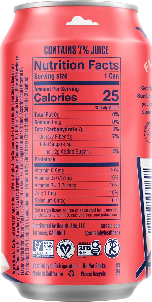 slide 4 of 9, Health-Ade Sun Sip Strawberry Vanilla Soda - 11.5 fl oz, 11.5 fl oz