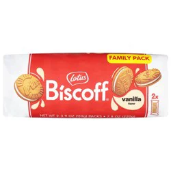 Lotus Biscoff Vanilla Flavor Sandwich Cookies Family Pack - 2 x 3.9 oz Packs