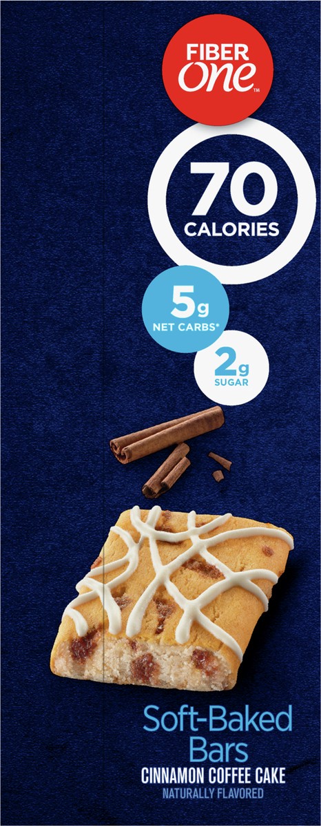 slide 4 of 9, Fiber One 70 Calorie Soft Baked Bars, Cinnamon Coffee Cake, Mega Pack, 18 Ct, 16 oz, 18 ct