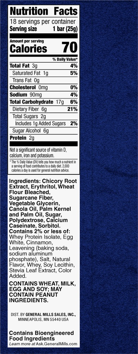 slide 3 of 9, Fiber One 70 Calorie Soft Baked Bars, Cinnamon Coffee Cake, Mega Pack, 18 Ct, 16 oz, 18 ct