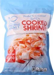 Fisherman's Market Medium Peeled & Deveined Tail On Cooked Shrimp 32 oz