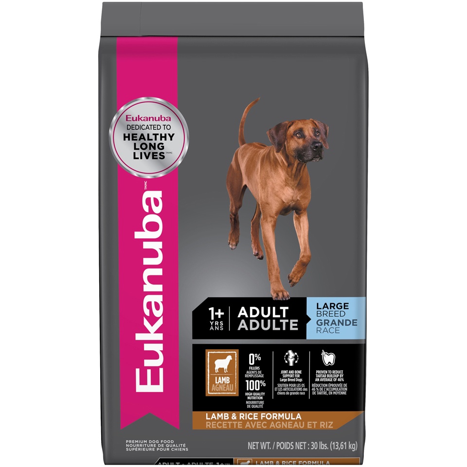 slide 1 of 7, Eukanuba Adult Large Breed Lamb and Rice Formula Dry Dog Food, 30 lb