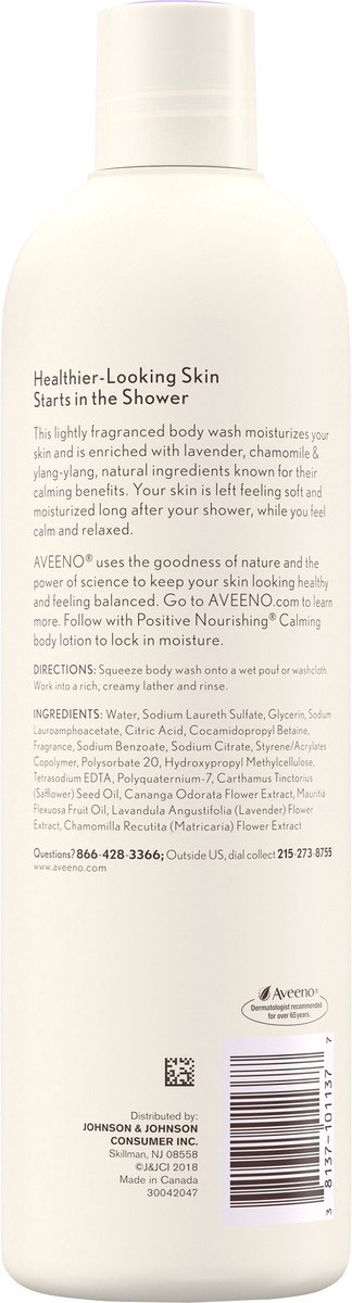 slide 10 of 11, Aveeno Lavender Body Wash Calming, 16 fl oz