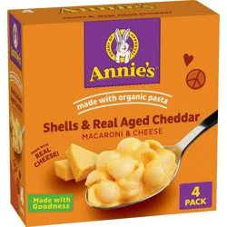 Annie's Shells and Real Aged Cheddar - 4pk / 24oz - 4 ct; 24 oz
