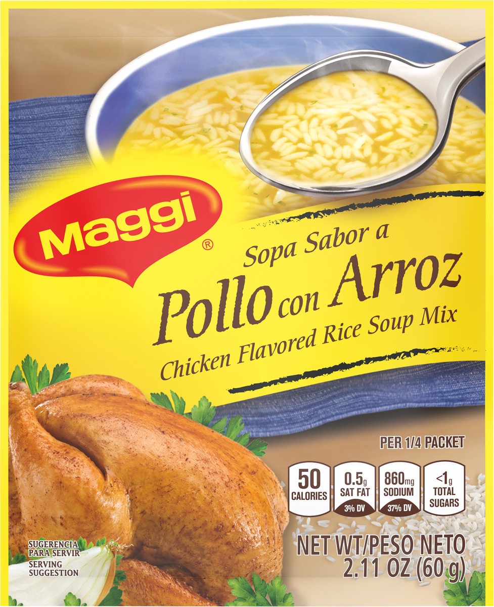 slide 6 of 9, Maggi Soup Chicken Rice 2.11oz (60 g) English, 2.11 oz