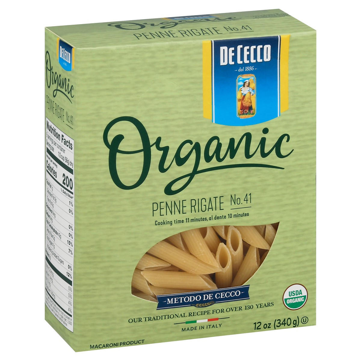 slide 6 of 14, De Cecco Organic Pasta Penne Rigate - 12 oz, 12 oz
