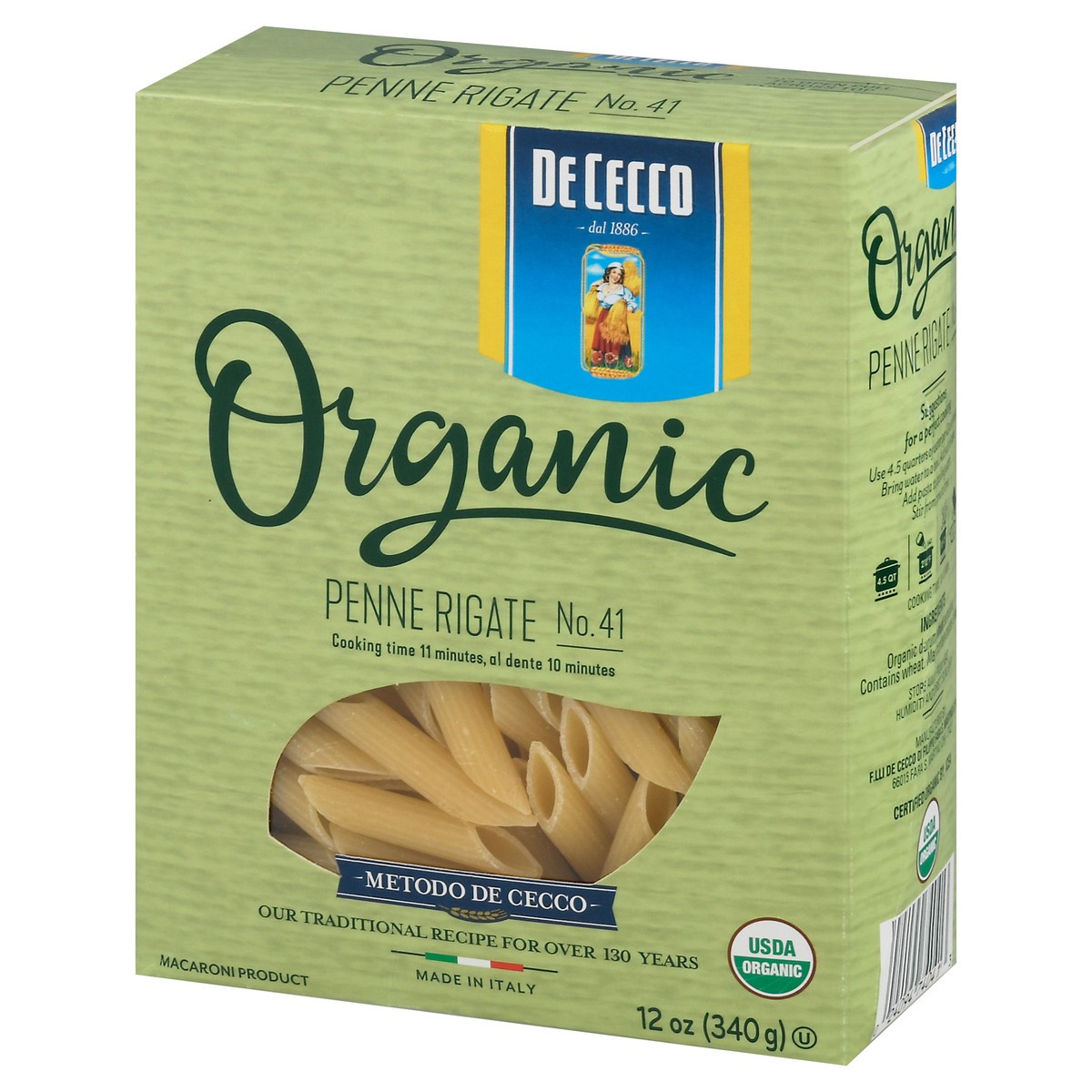slide 13 of 14, De Cecco Organic Pasta Penne Rigate - 12 oz, 12 oz