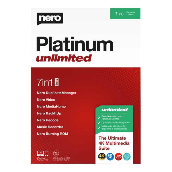 slide 1 of 3, Nero Platinum Unlimited Suite, Traditional Disc, 1 ct