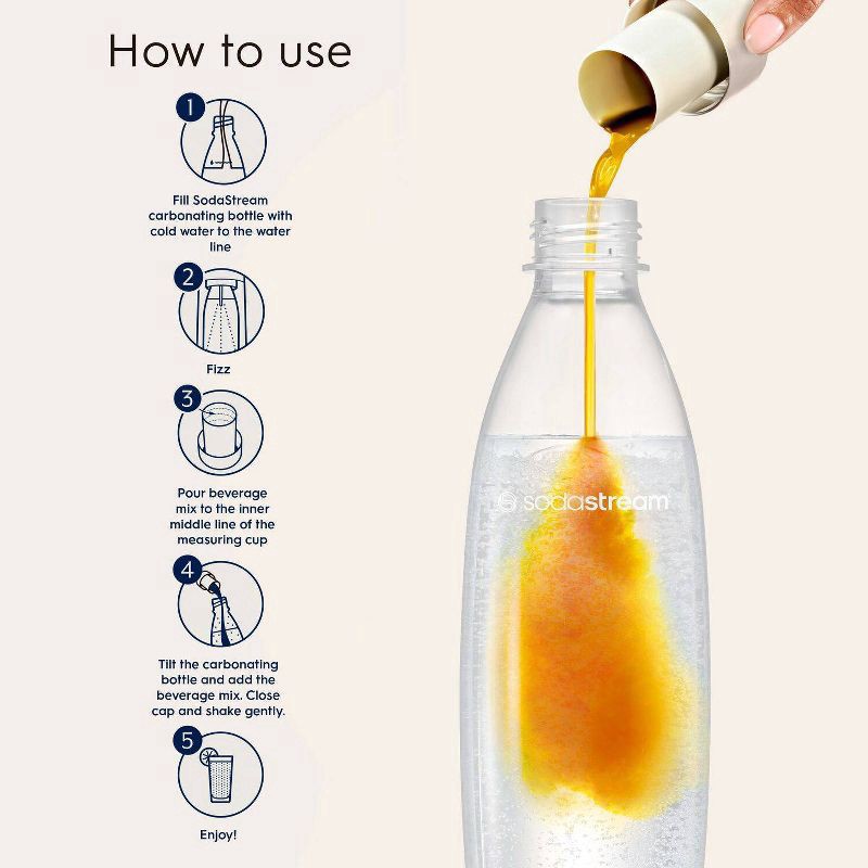 slide 2 of 8, SodaStream Bubly Burst Peach Mango Flavor Mix, 1 ct