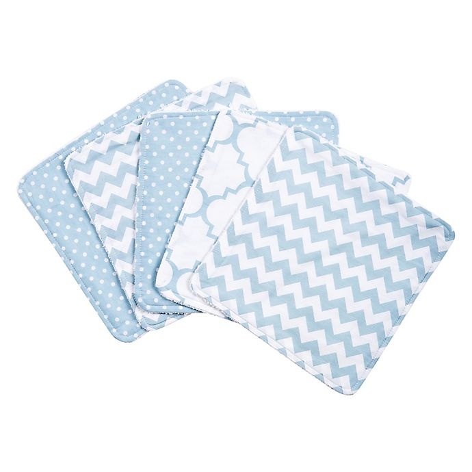 slide 1 of 2, Trend Lab Blue Sky Washcloths, 5 ct