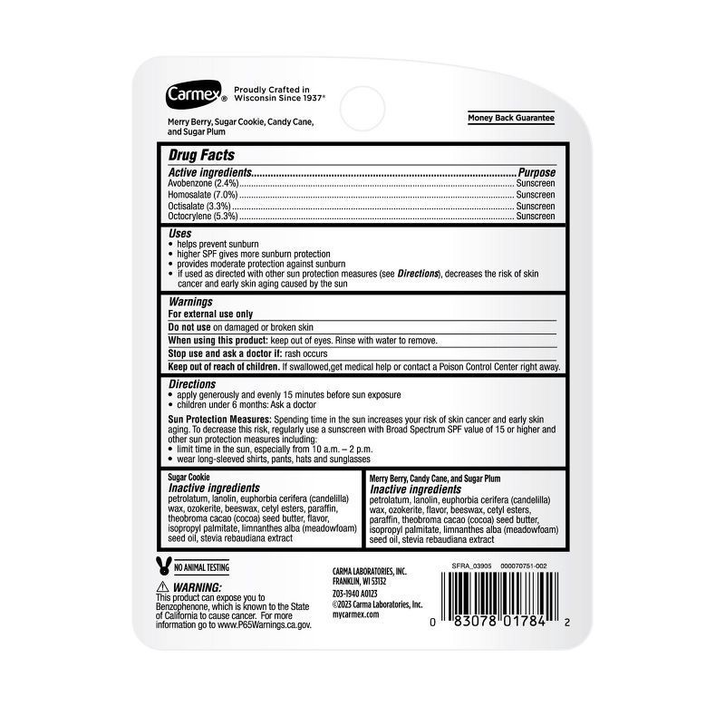 slide 5 of 6, Carmex Daily Care Limited Edition Moisturizing Lip Balm Sticks with SPF15 Broad Spectrum - 4pk/0.6oz, 4 ct; 0.6 oz