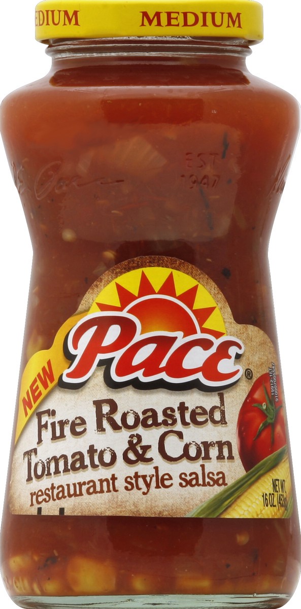 slide 2 of 2, Pace Restaurant Style Fire-Roasted Tomato & Corn Salsa, 16 oz