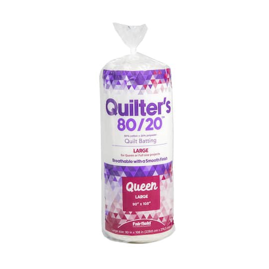 slide 1 of 3, Fairfield Quilter's 80/20 90" X 108" Queen Quilt Batting, 20 90 in x 108 in