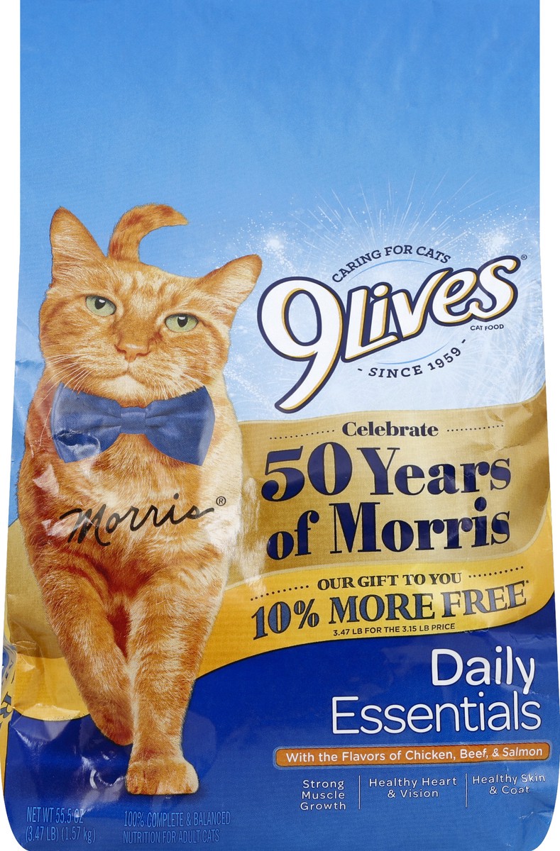 slide 3 of 6, 9Lives Daily Essentials Dry Cat Food, 3.47-Pound Bag, 3.47 lb
