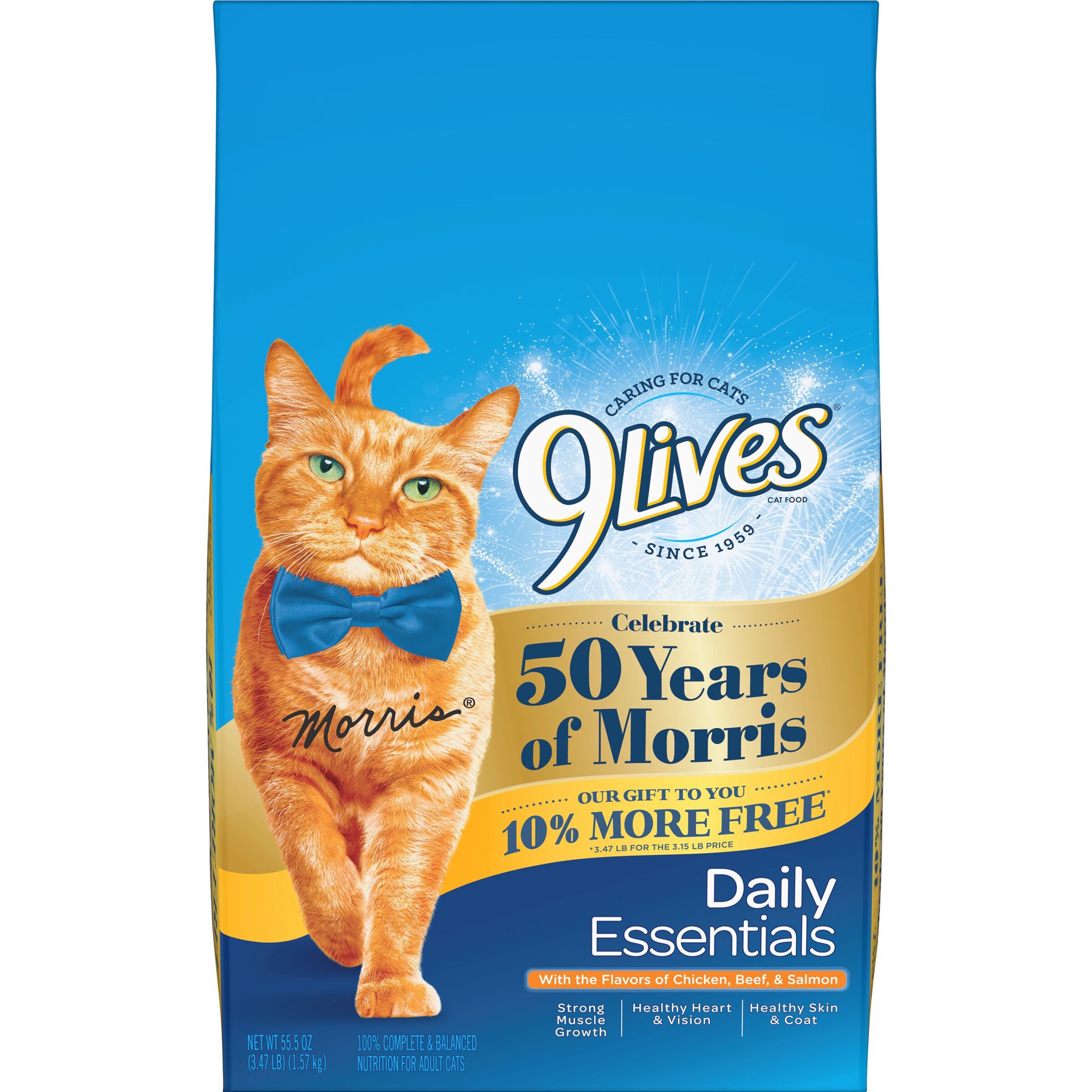 slide 1 of 6, 9Lives Daily Essentials Dry Cat Food, 3.47-Pound Bag, 3.47 lb