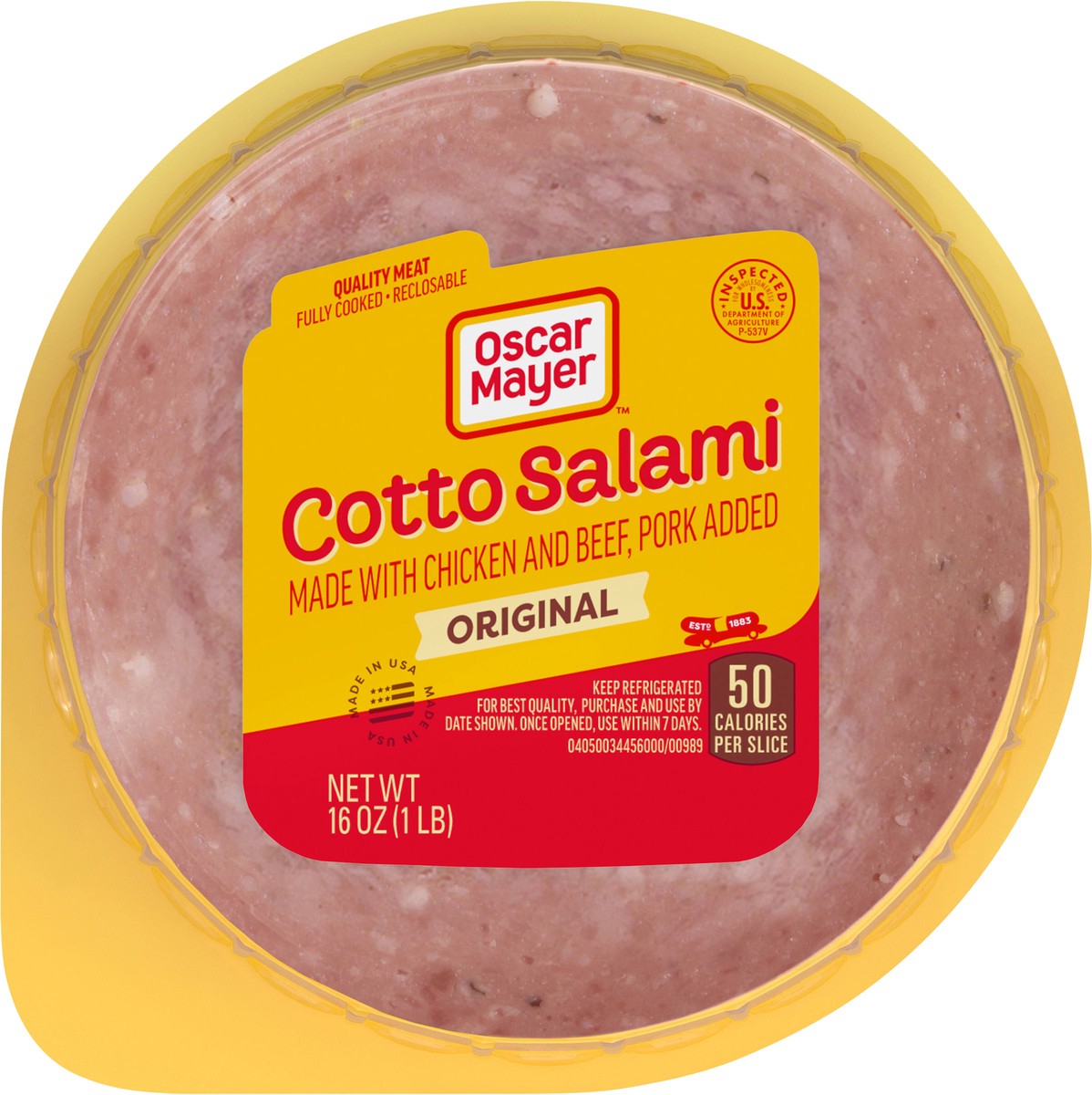 slide 9 of 13, Oscar Mayer Cotto Salami Deli Lunch Meat, 16 oz Package, 16 oz