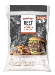 Giant Eagle Gluten Free Bacon & Cheddar Beef Patties