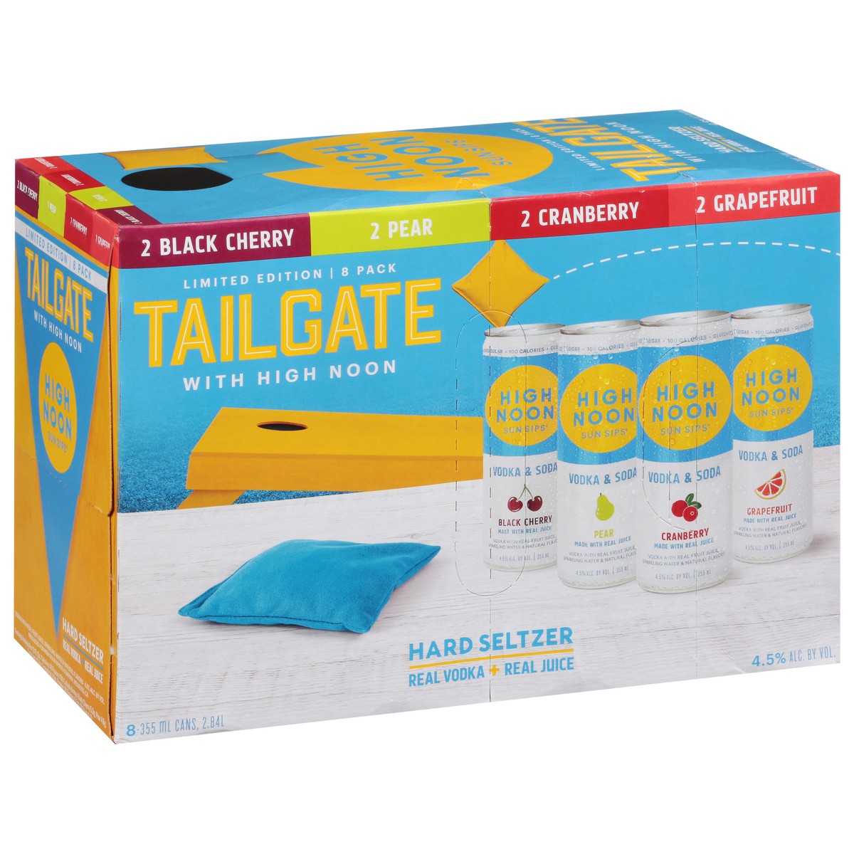 slide 6 of 9, High Noon End Zone Pack Vodka Hard Seltzer, 8 ct; 12 oz