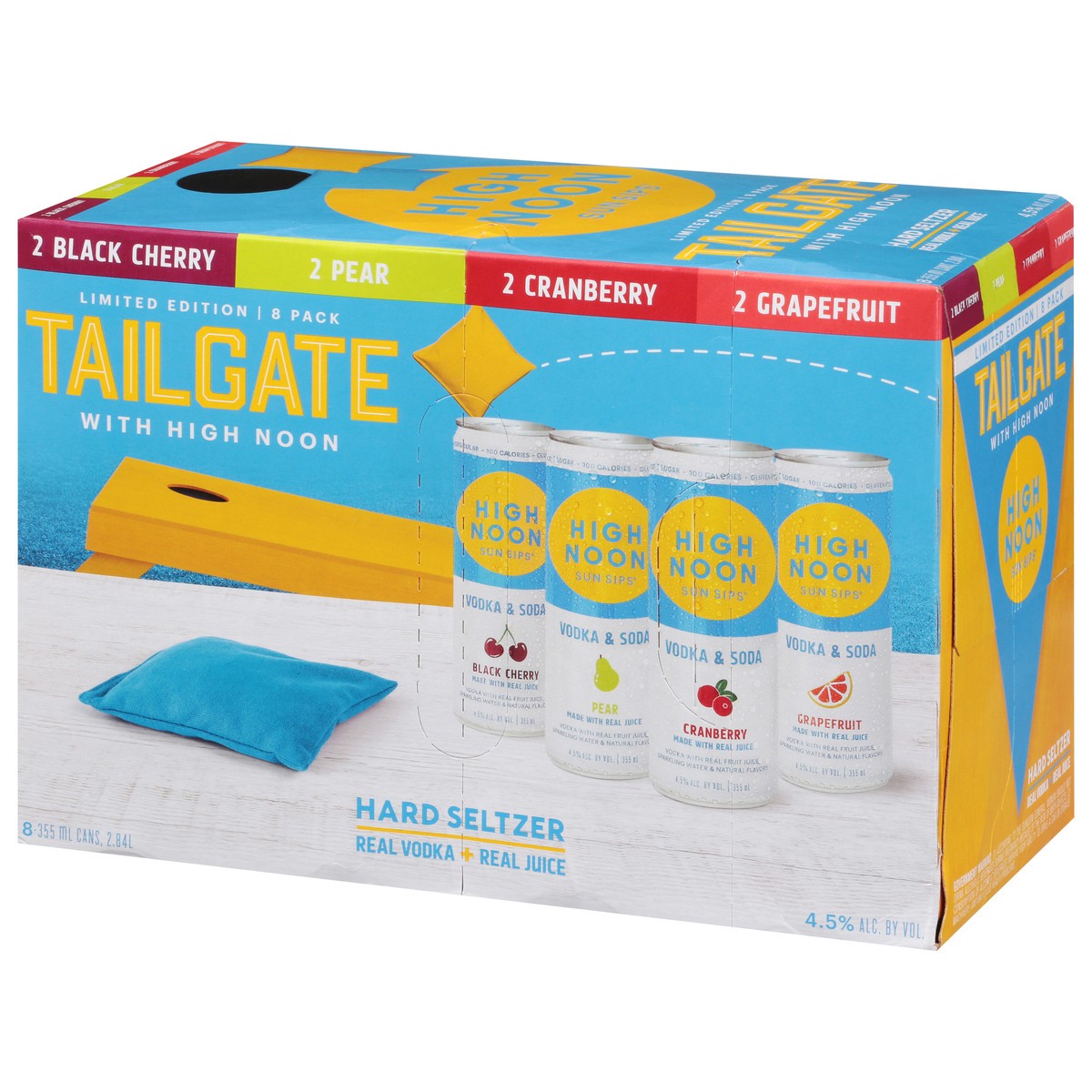 slide 4 of 9, High Noon End Zone Pack Vodka Hard Seltzer, 8 ct; 12 oz