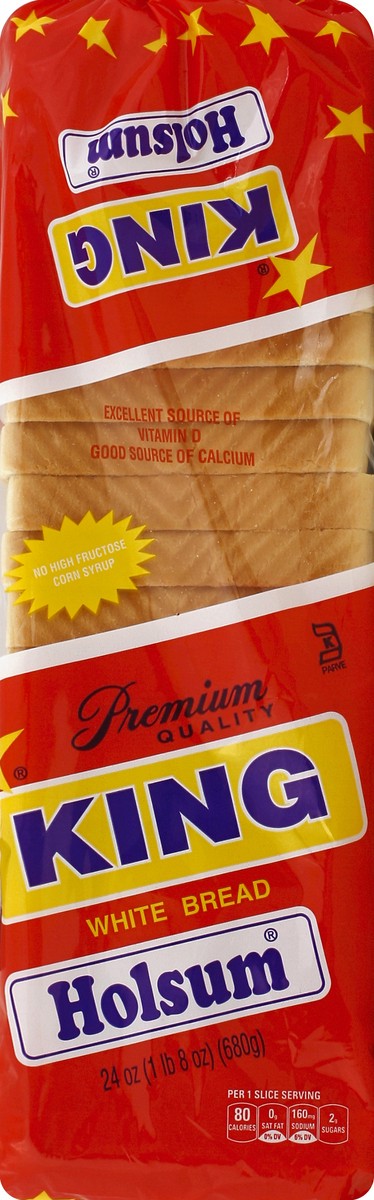 slide 2 of 5, Holsum King Sandwich Bread, 24 oz