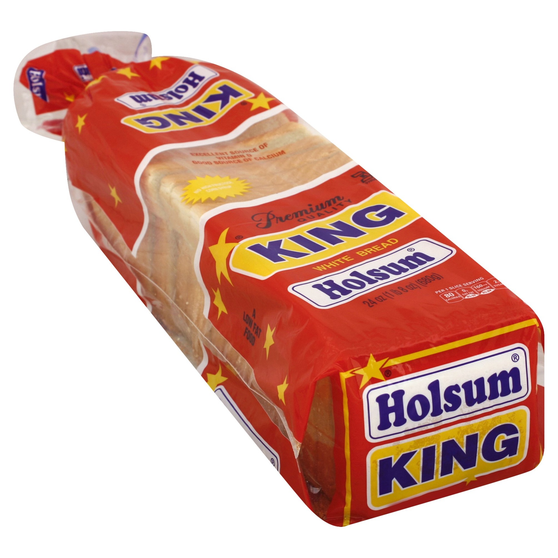 slide 1 of 5, Holsum King Sandwich Bread, 24 oz