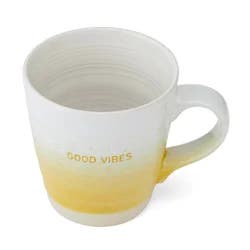 Pfaltzgraff Mug Ombre Yellow Good Vibes 16oz