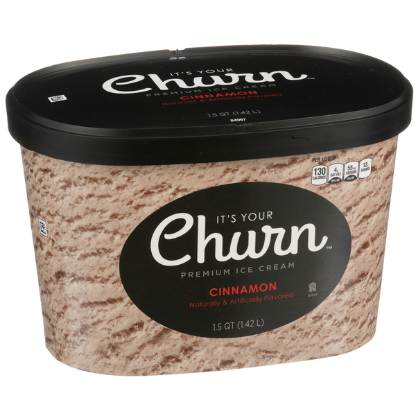 slide 1 of 1, It's Your Churn Cinnamon Premium Ice Cream, 1.5 qt