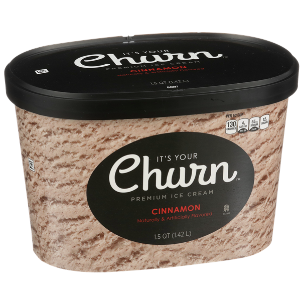 slide 1 of 1, It's Your Churn Cinnamon Premium Ice Cream, 1.5 qt