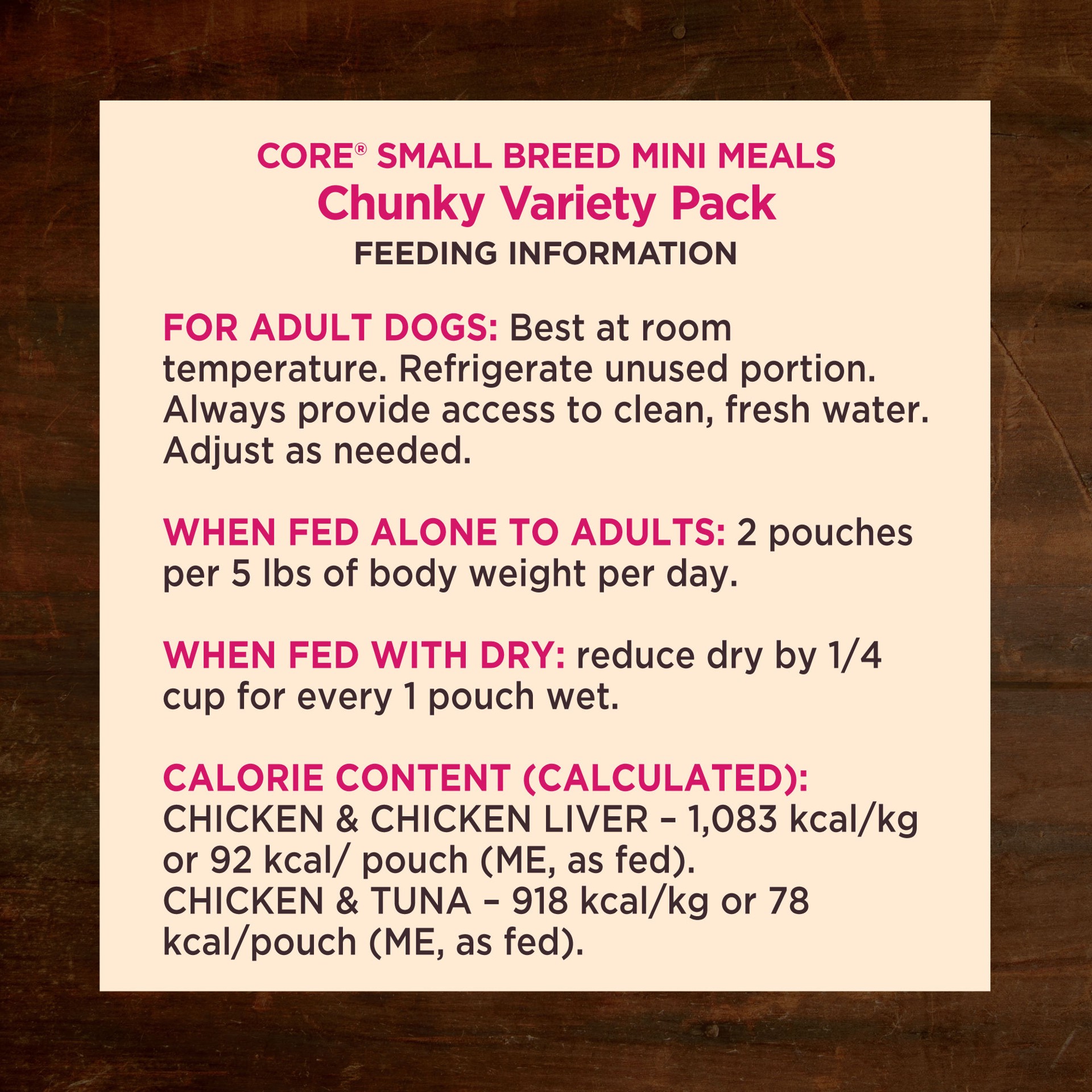 slide 4 of 5, Wellness CORE Mini Meals Small Bred Chunky All Life Stage Wet Dog Food - Variety Pack, 1 ct