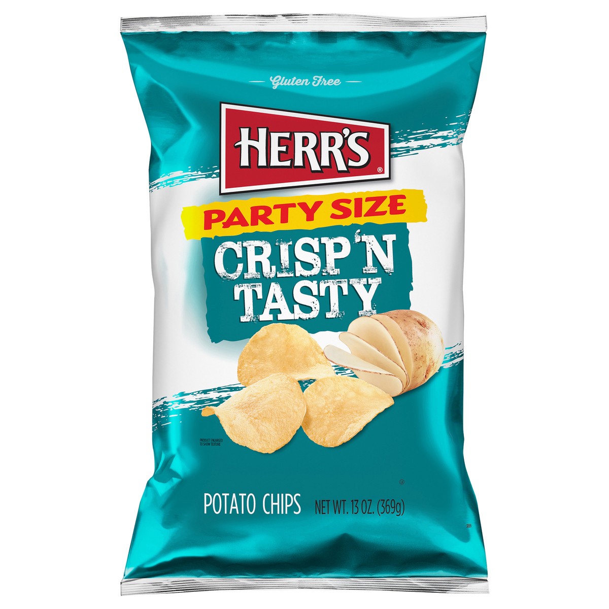 slide 1 of 1, Herr's Party Size Crisp 'N Tasty Potato Chips 13 oz, 13 oz