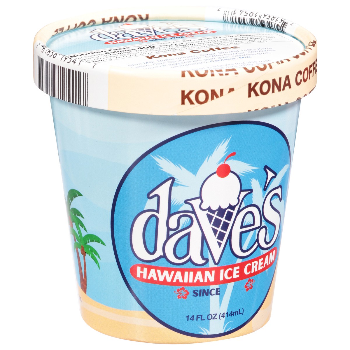 slide 13 of 13, Dave's Hawaiian Gourmet Ice Cream Hawaiian Kona Coffee Ice Cream 14 fl oz, 14 fl oz