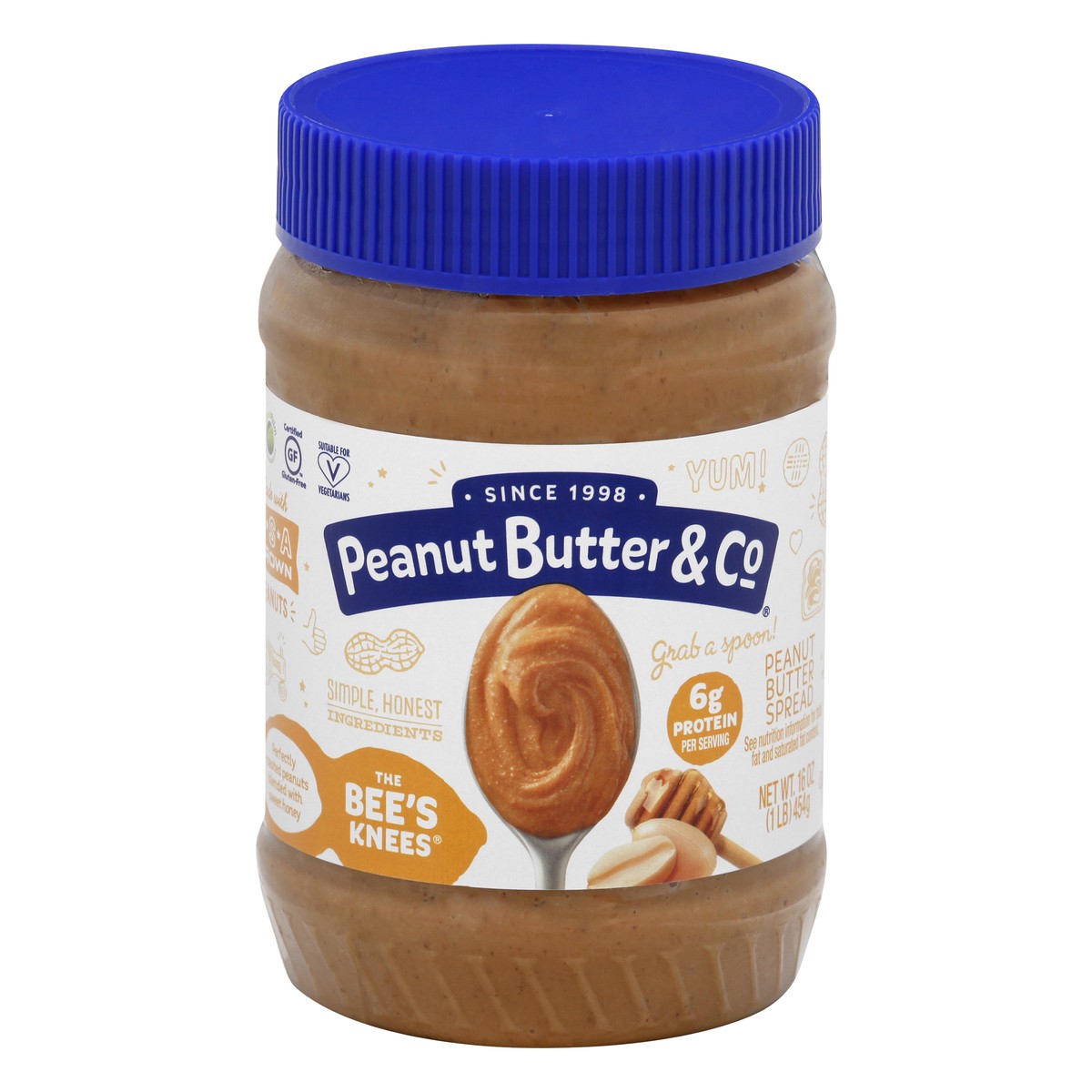 slide 2 of 8, Peanut Butter & Co. The Bee's Knees Peanut Butter Spread 16 oz. Jar, 16 oz