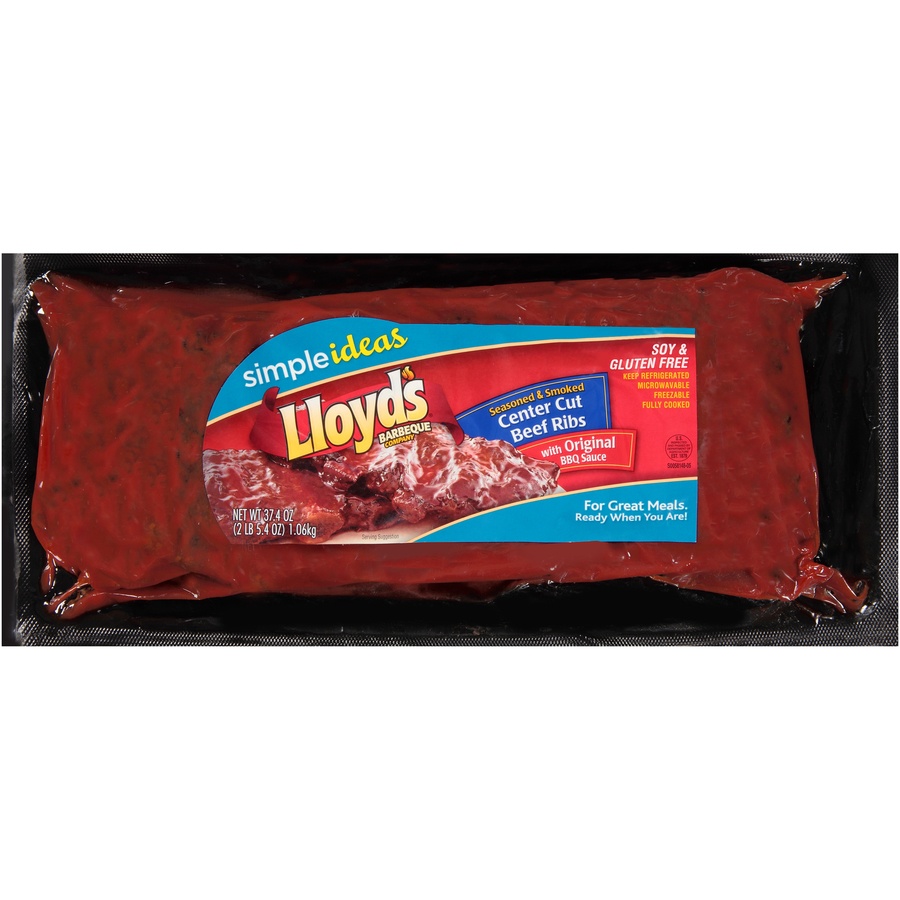 Lloyd s Barbeque Company Seasoned Smoked Center Cut Beef Ribs In